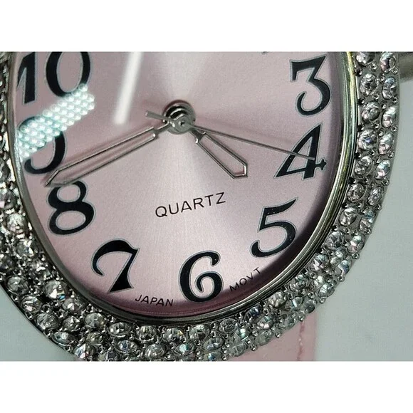 Adrienne Quartz ADR057 Womens Watch Pink Band Diamond Jewel Trim New Battery - Picture 5 of 13